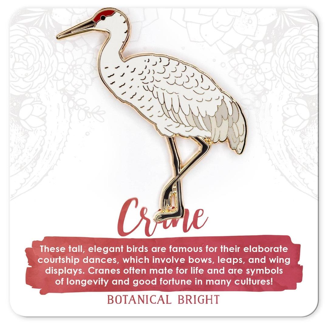 Crane Enamel Pin