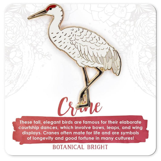 Crane Enamel Pin