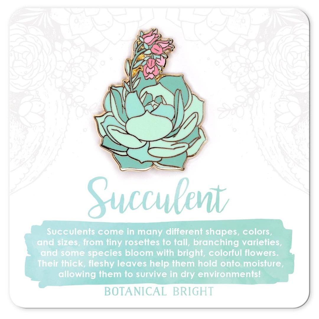 Succulent Enamel Pin