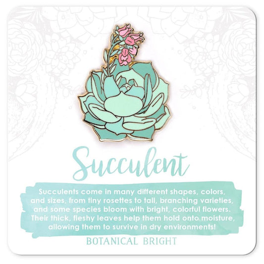 Succulent Enamel Pin