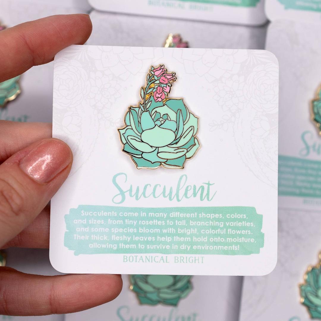 Succulent Enamel Pin