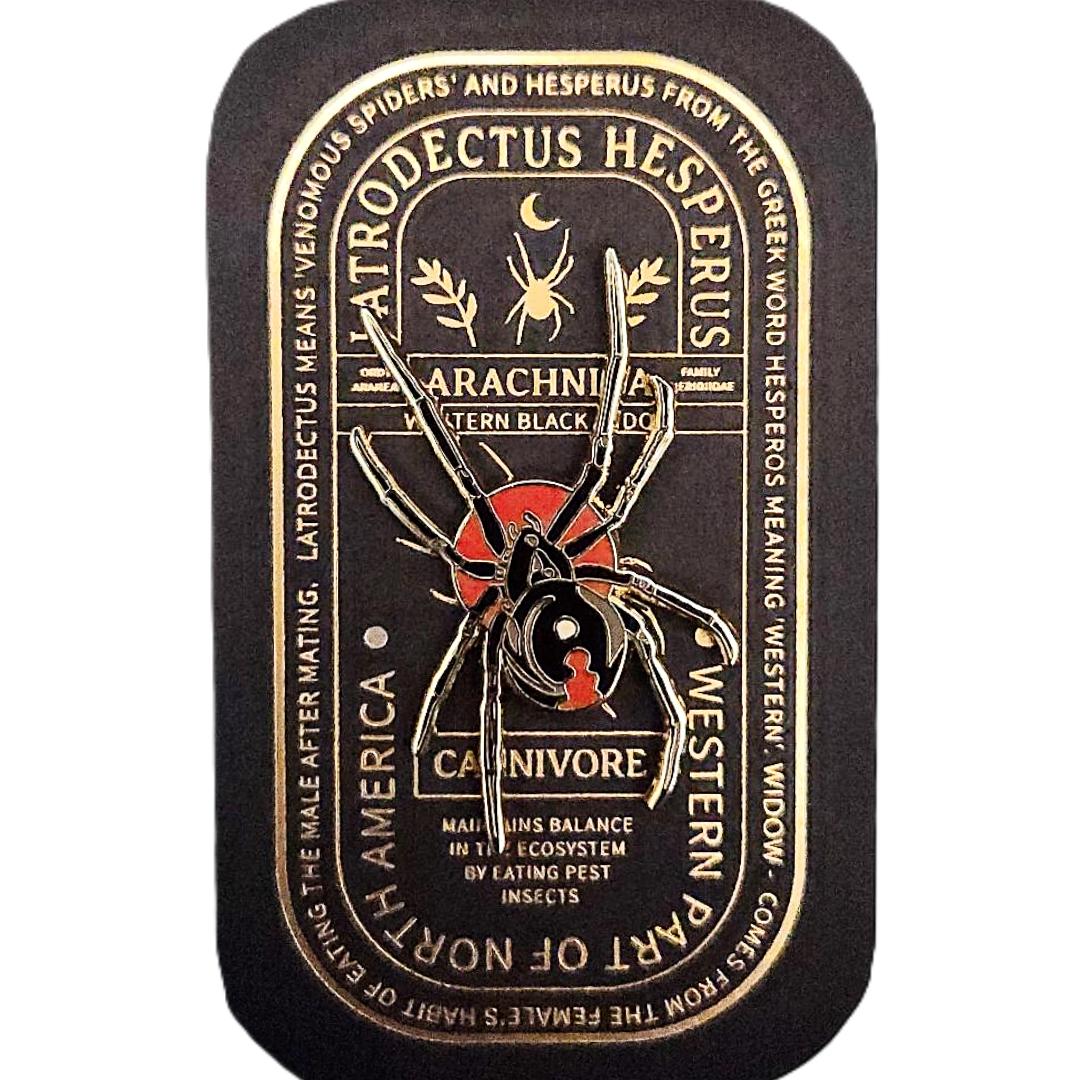 Western Black Widow Enamel Pin - Pinsects