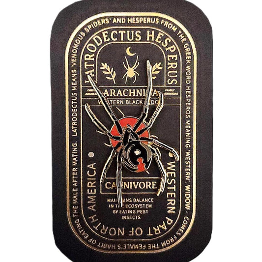 Western Black Widow Enamel Pin
