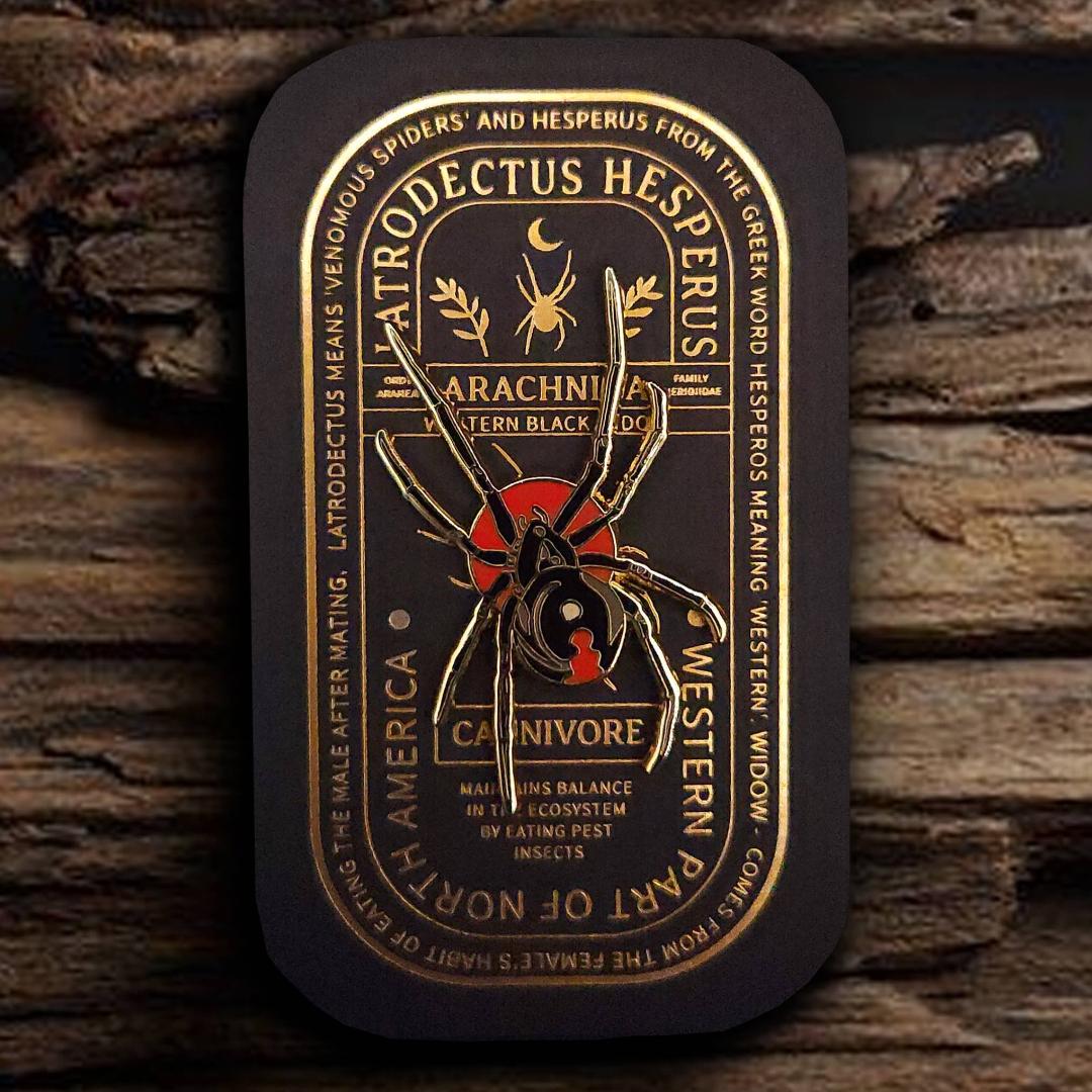 Western Black Widow Enamel Pin - Pinsects