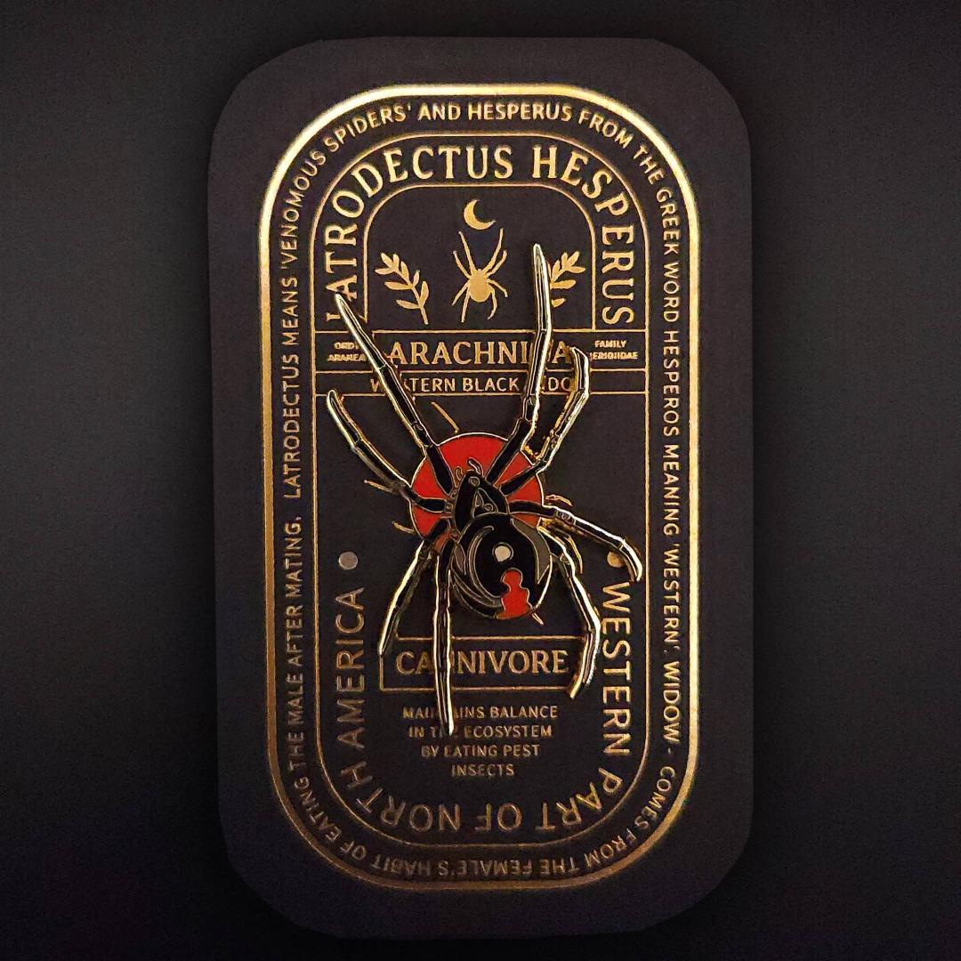 Western Black Widow Enamel Pin - Pinsects