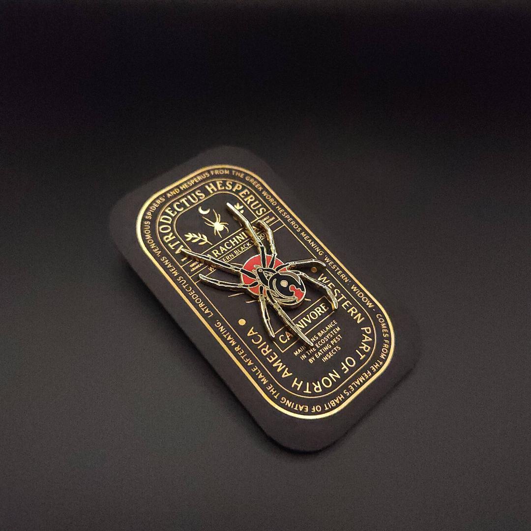 Western Black Widow Enamel Pin - Pinsects
