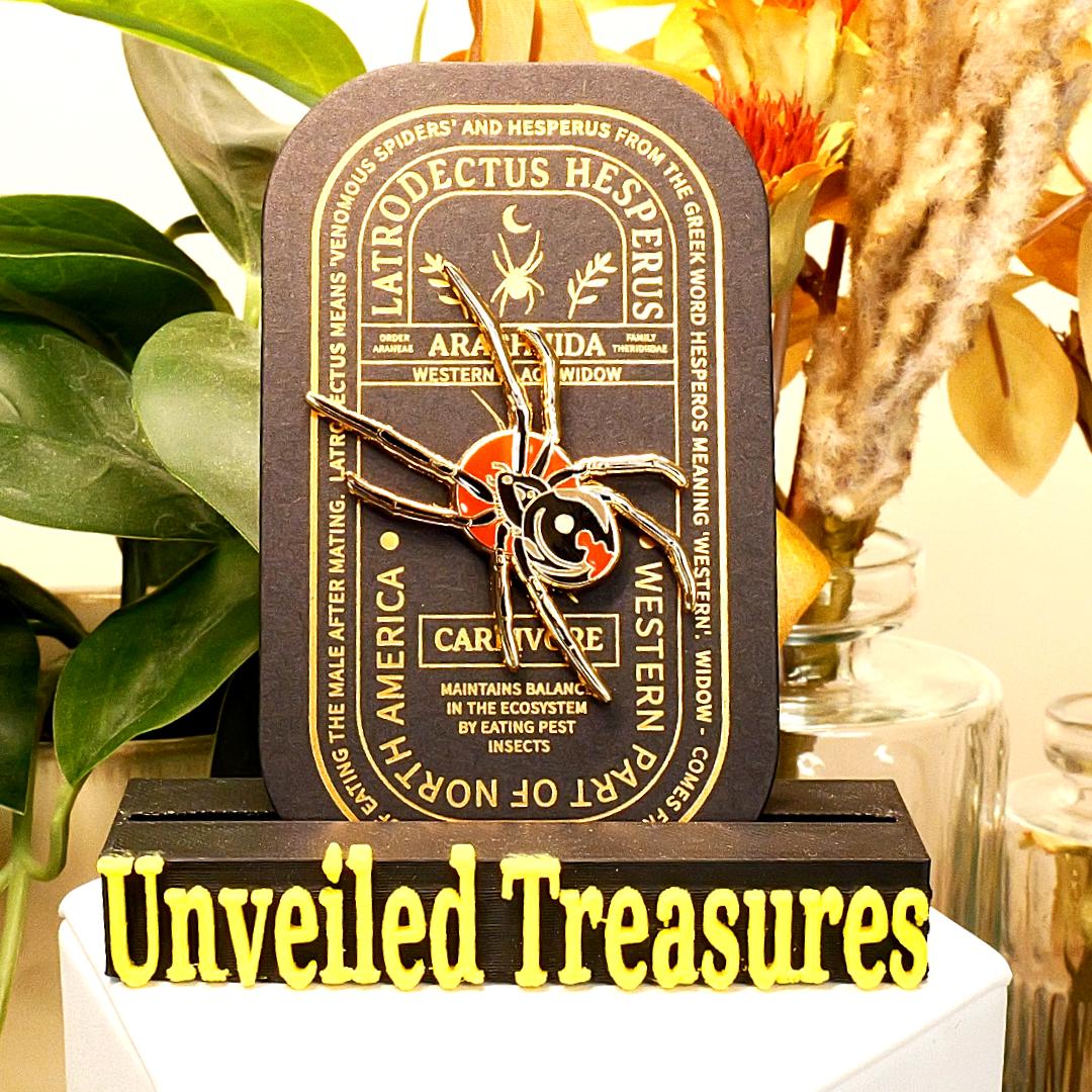Western Black Widow Enamel Pin - Pinsects