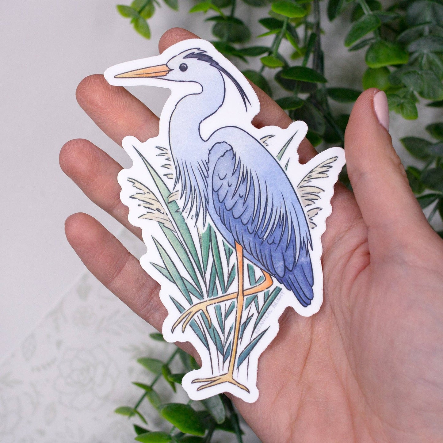 Heron Bird Sticker - Waterproof Vinyl