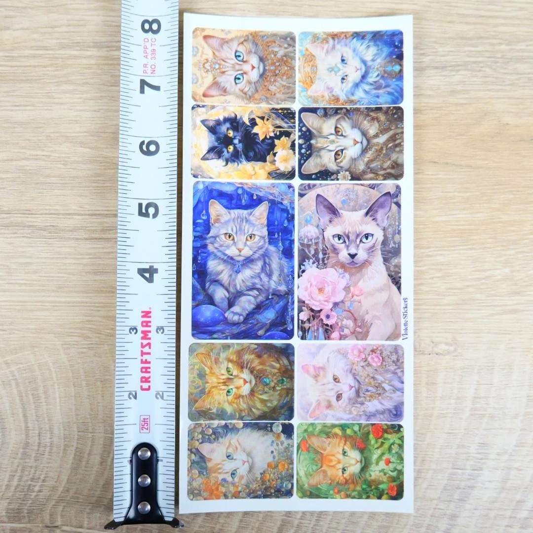 Duchess Cat Stickers - 2 Sticker Sheets for Stationary, Scrapbooking, & More
