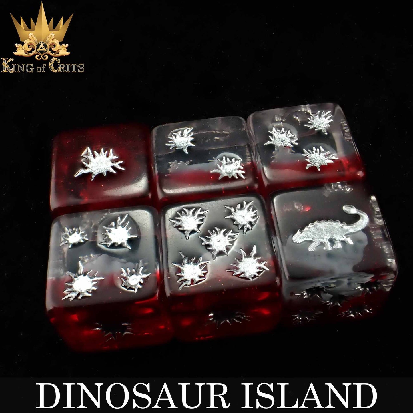 Dice Set - Dinosaur Island - 11 Resin Dice