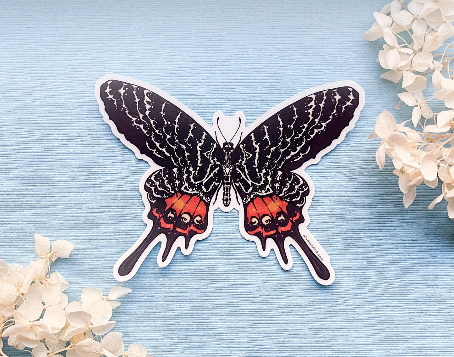 Bhutan Glory Butterfly Sticker - Clear Vinyl
