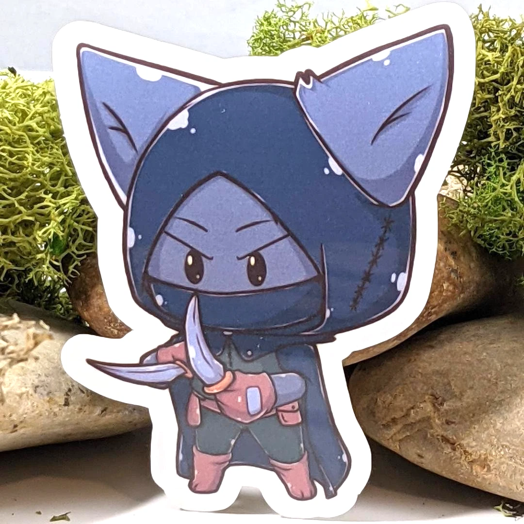 Rogue Cat RPG Inspired Tabletop Gaming Sticker - 3" Waterproof Vinyl Decal