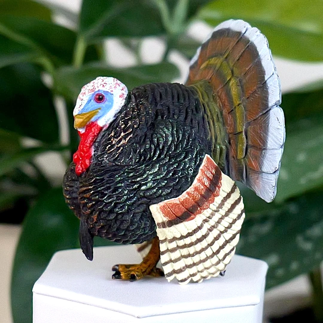 Turkey Figurine - Hand Painted & Collectible Farm Animal Toy Figure - Safari Ltd