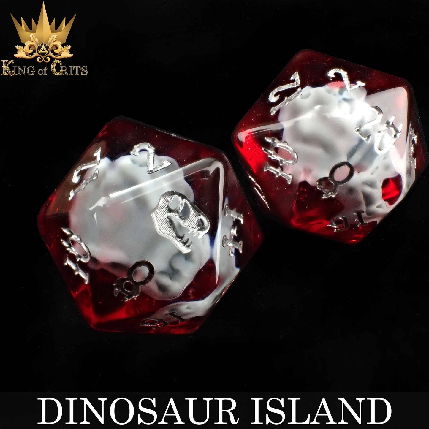 Dice Set - Dinosaur Island - 11 Resin Dice