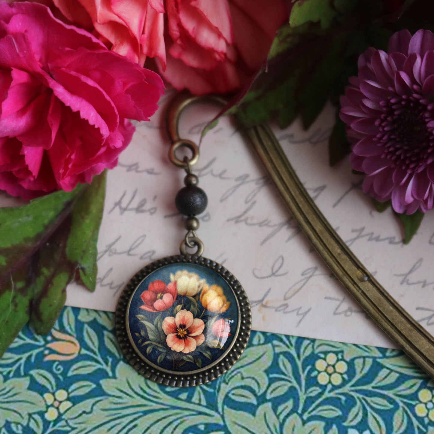 Moody Tulip Bookmark - Spring Flowers - Bronze