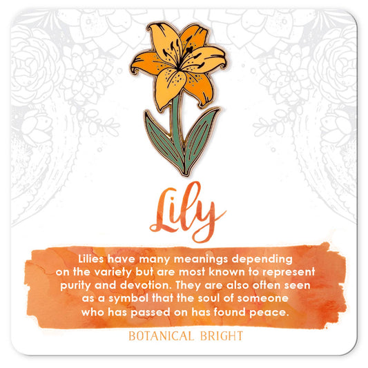 Lily Flower Enamel Pin