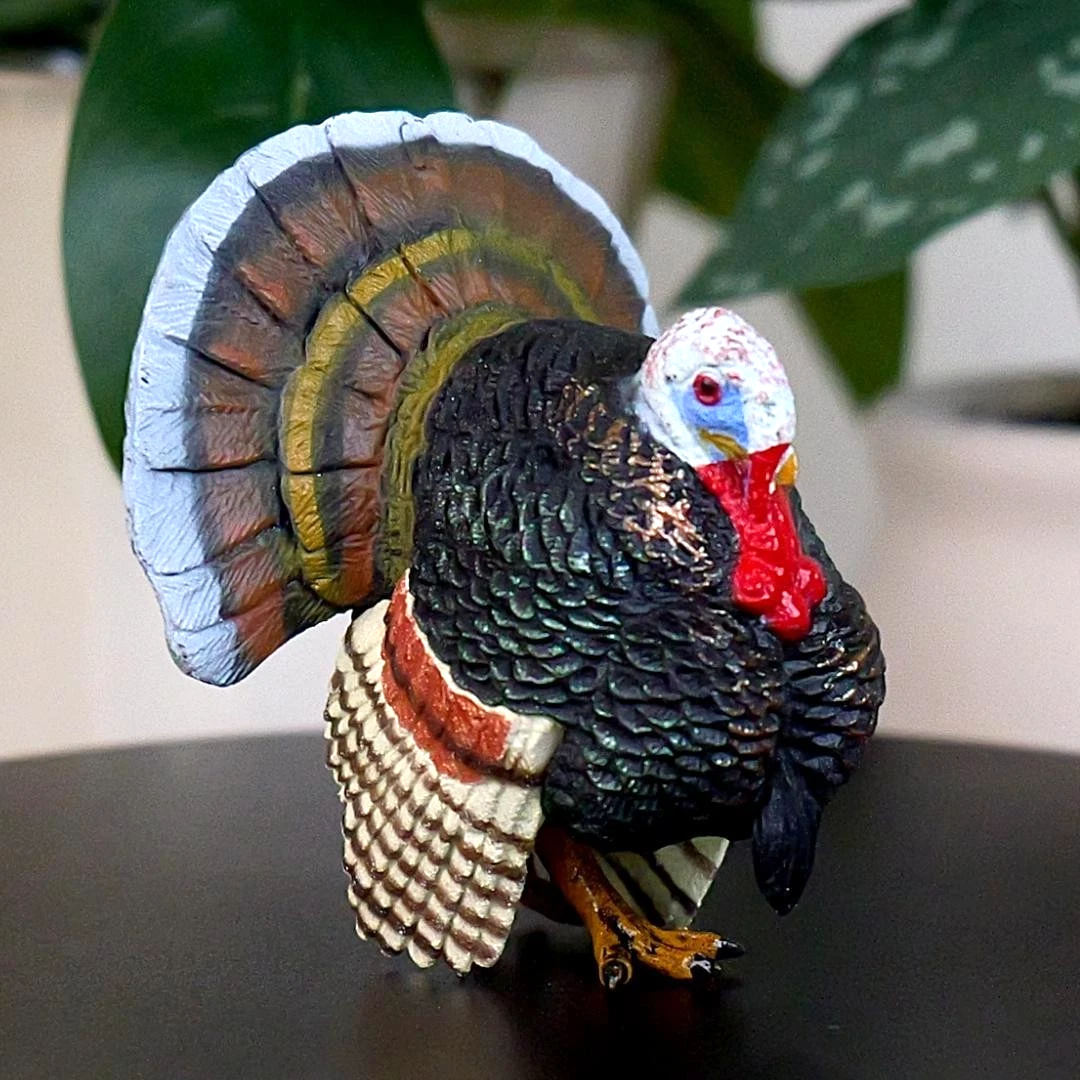 Turkey Figurine - Hand Painted & Collectible Farm Animal Toy Figure - Safari Ltd