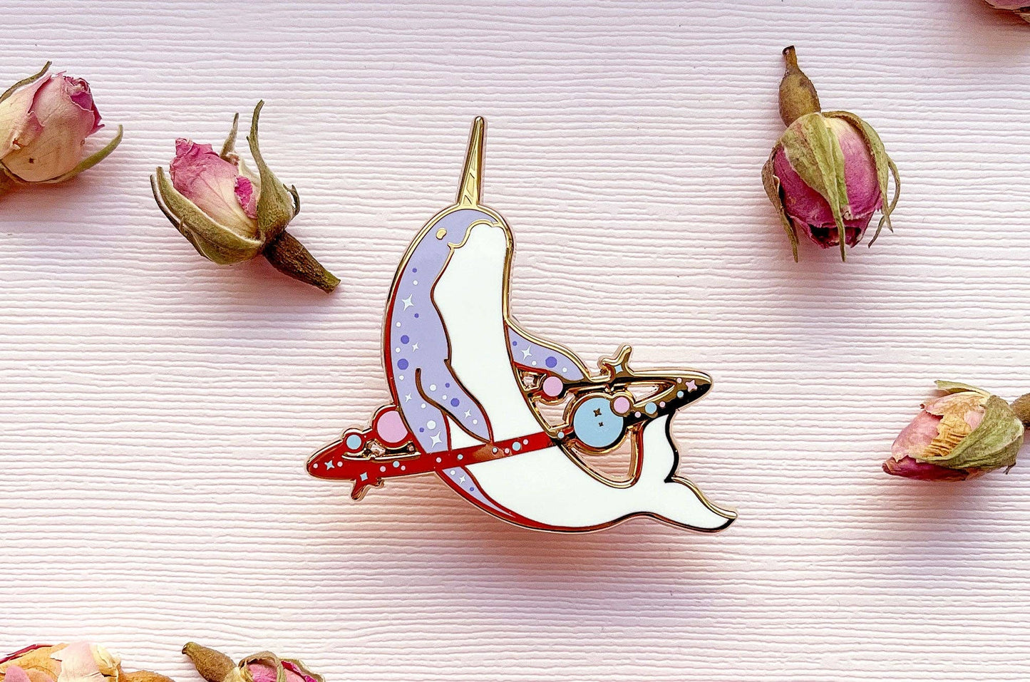 Cosmic Narwhal Enamel Pin