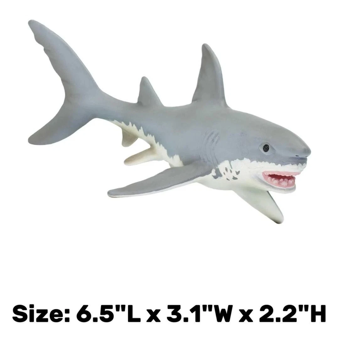 Great White Shark Figurine - Hand Painted Sea Life & Ocean Toy for Kids - Safari Ltd