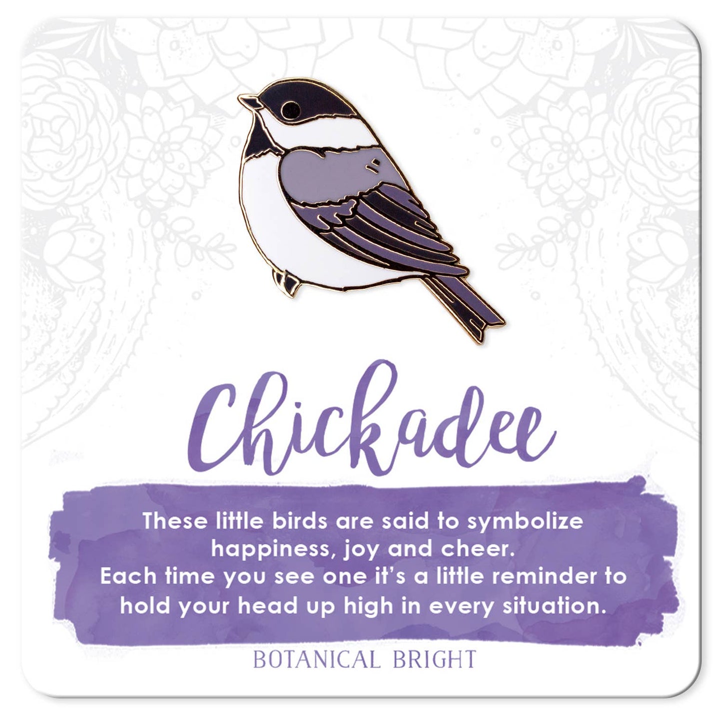 Chickadee Bird Enamel Pin