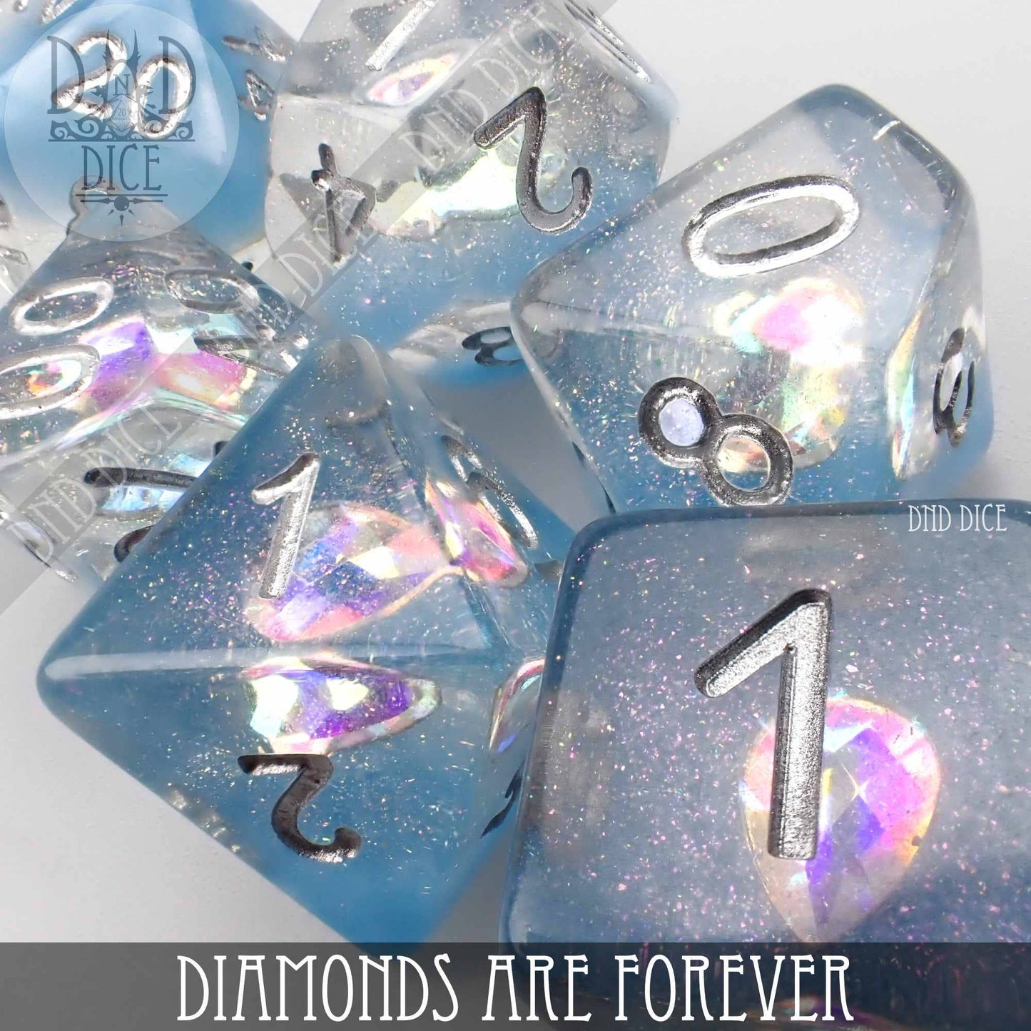 Dice Set - Diamonds Are Forever - 7 Resin Dice