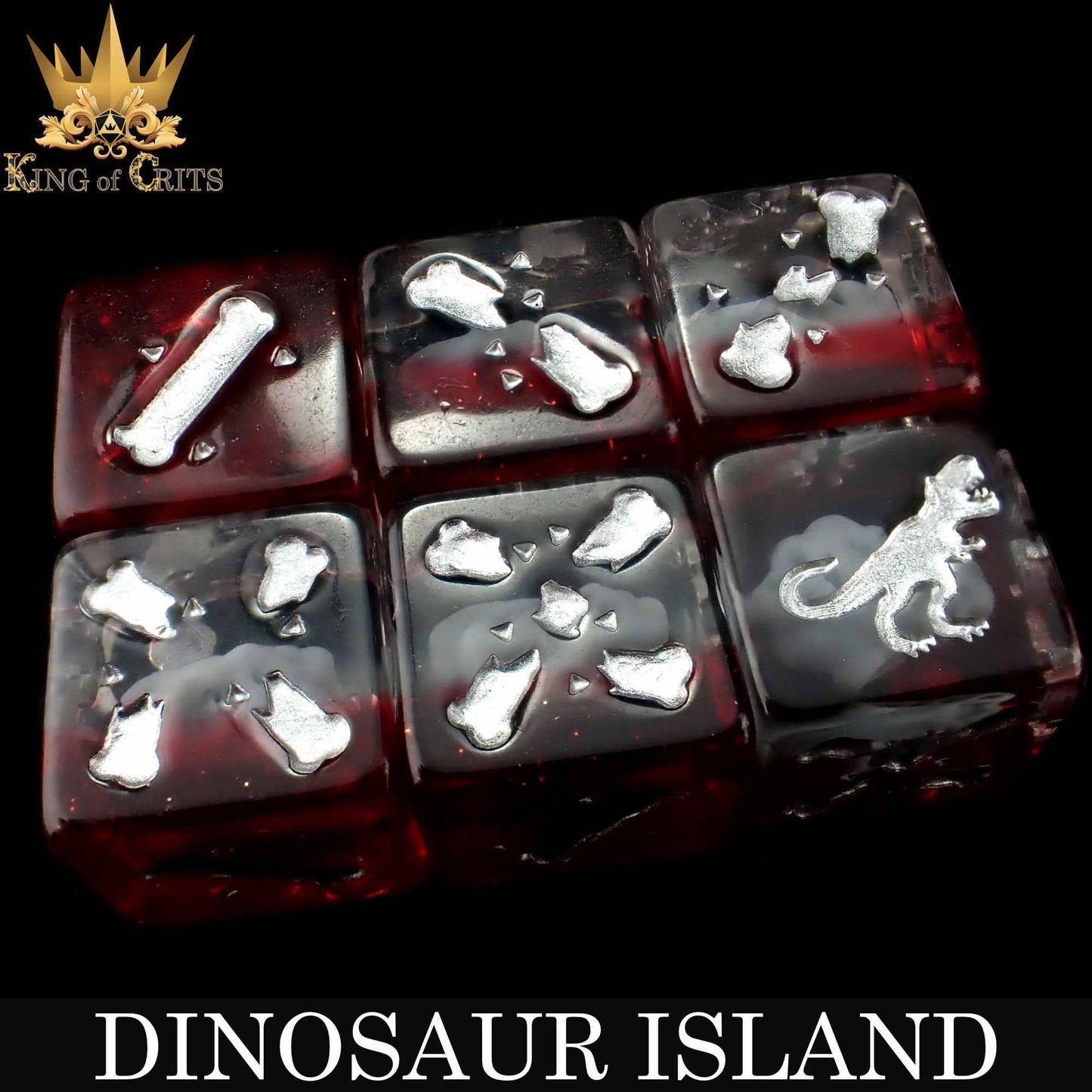 Dice Set - Dinosaur Island - 11 Resin Dice