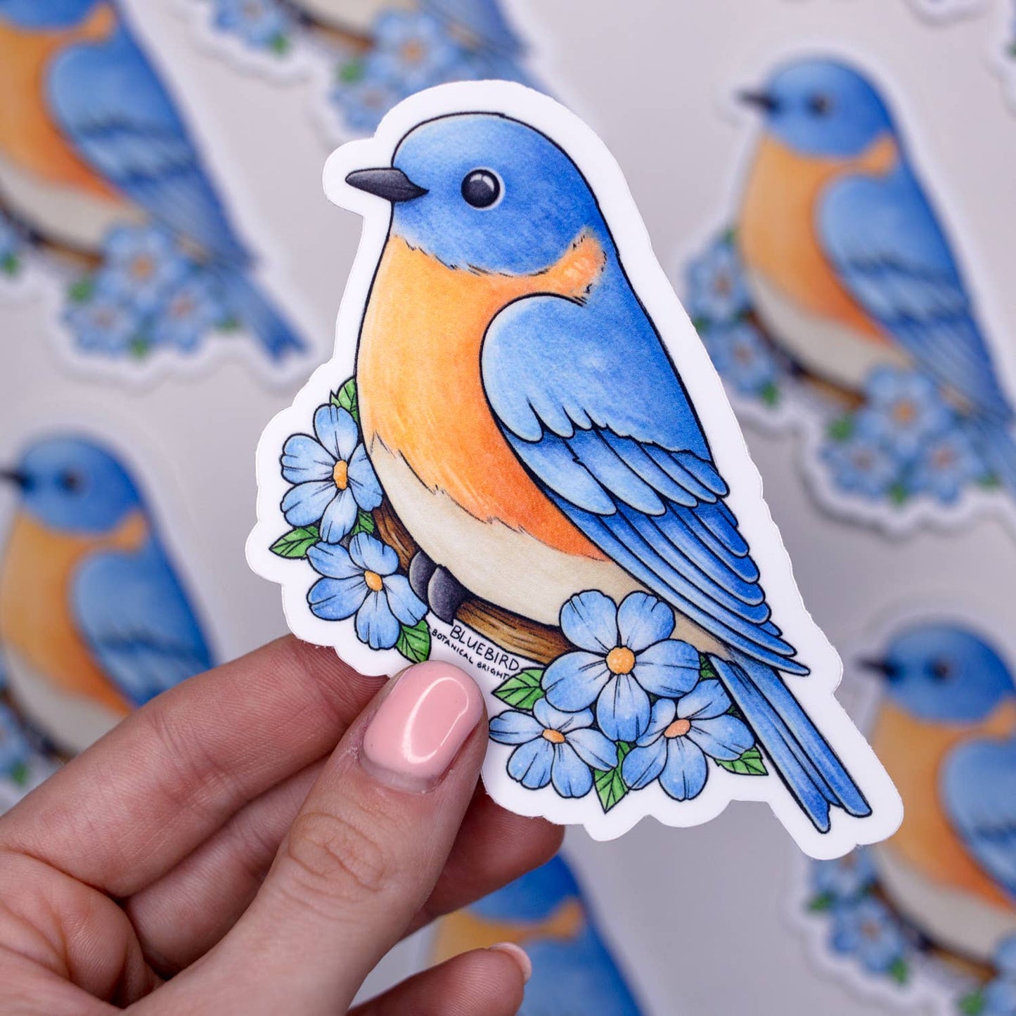 Bluebird Sticker - Waterproof Vinyl