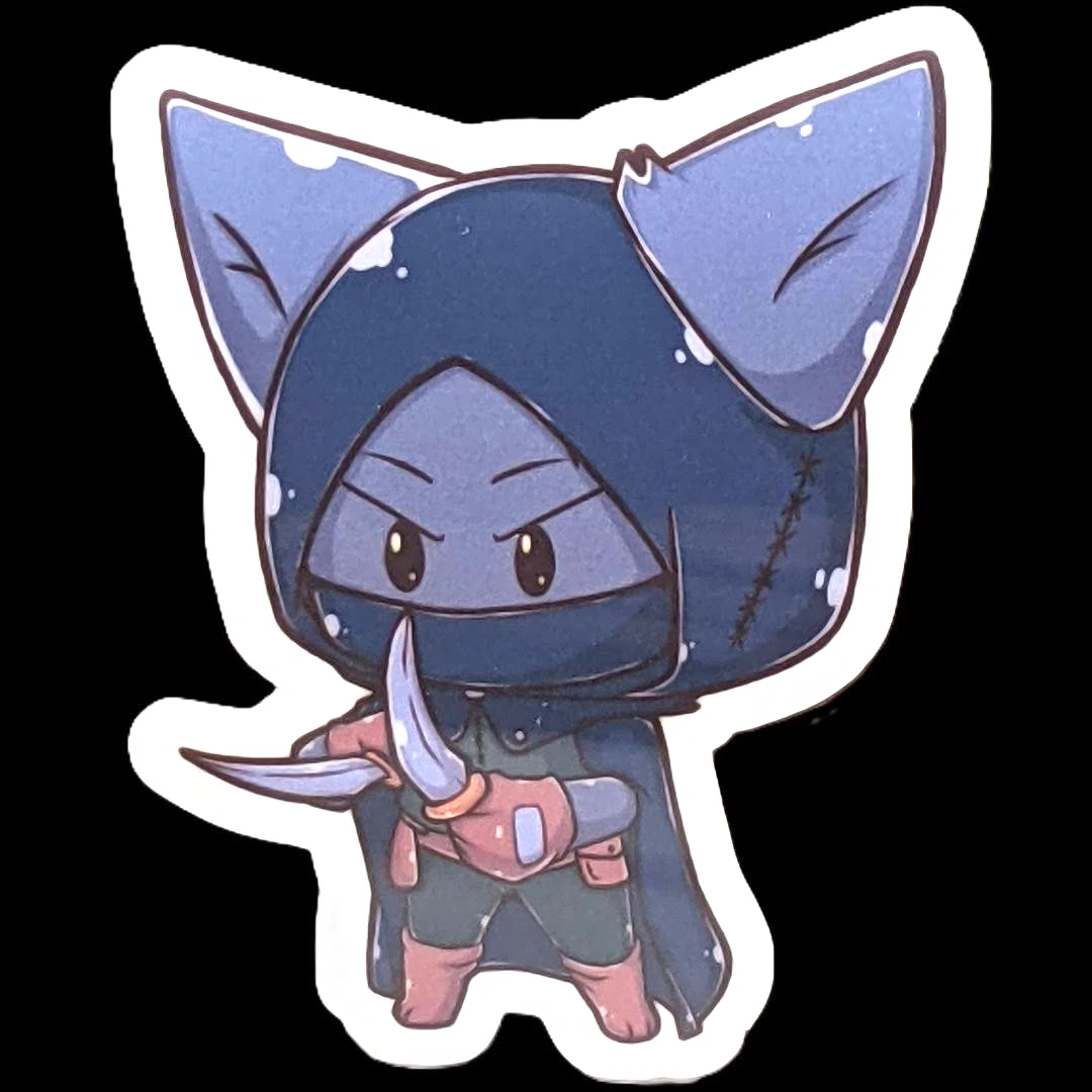 Rogue Cat RPG Inspired Tabletop Gaming Sticker - 3" Waterproof Vinyl Decal