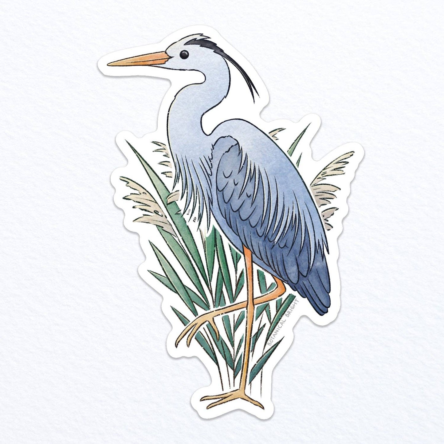 Heron Bird Sticker - Waterproof Vinyl