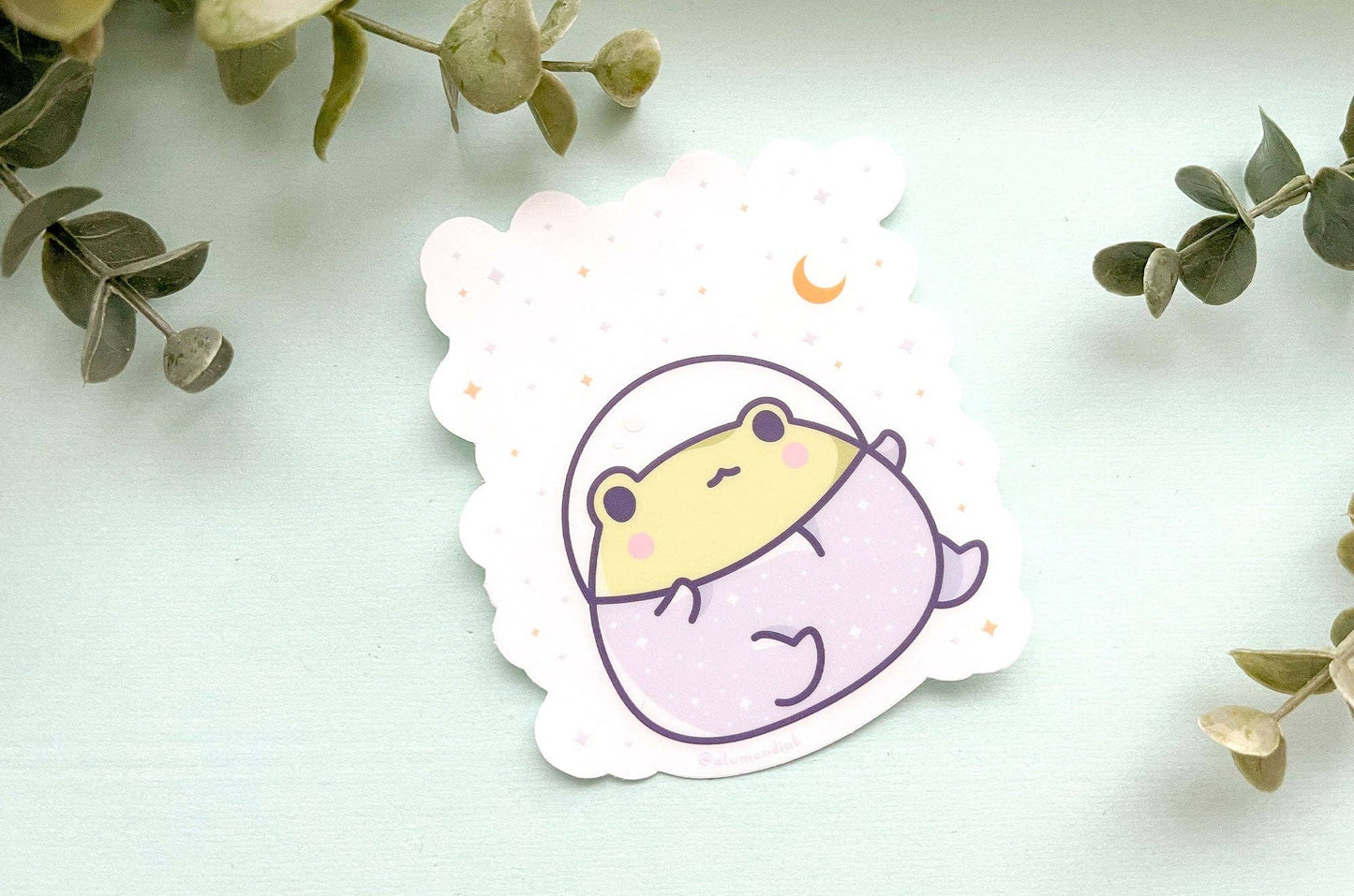 Gogo the Frog in Space Sticker - Clear Vinyl