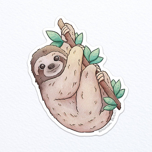 Sloth Sticker - Waterproof Vinyl Wild Animal & Nature Decal