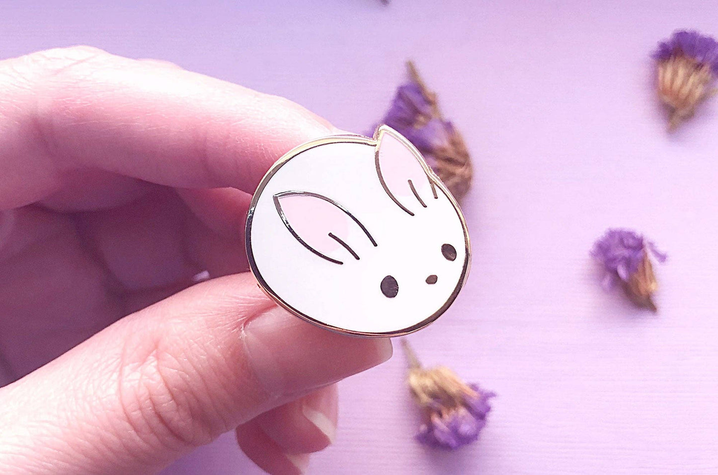 Bunny Bun Enamel Pin