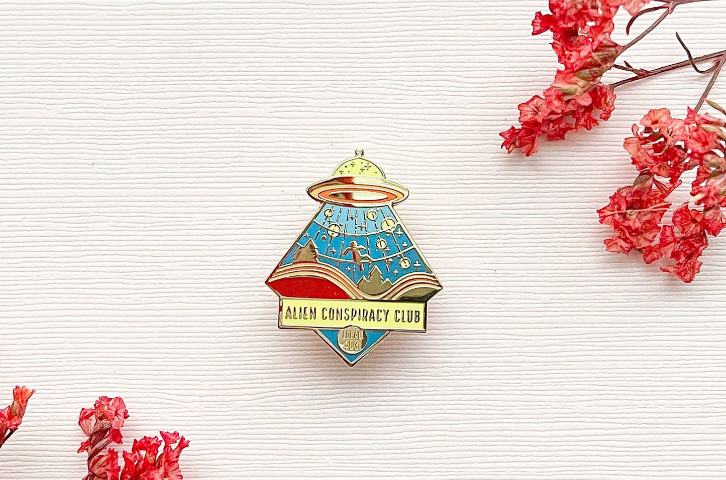 Alien Conspiracy Club Enamel Pin