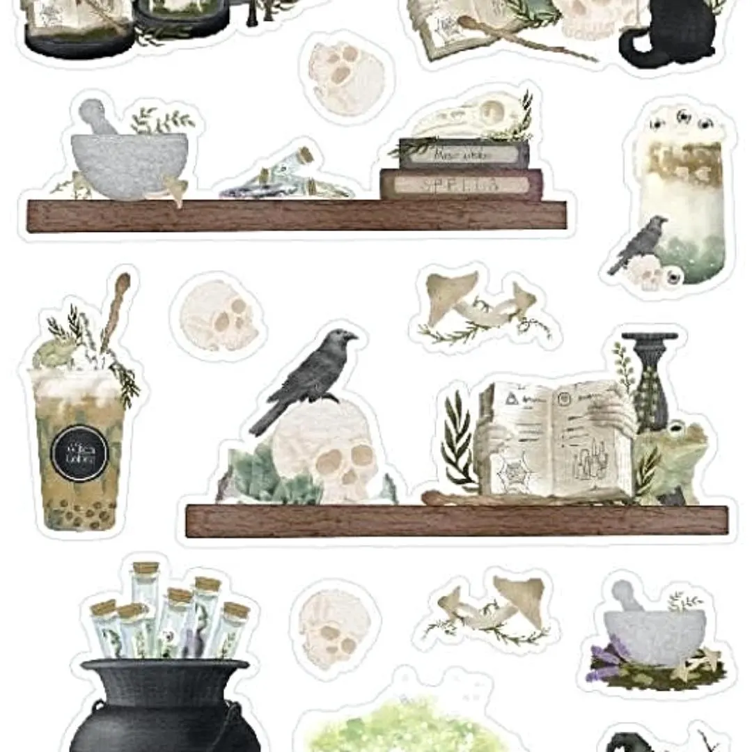 Bewitching Decor Stickers - Halloween, Gothic, & Witch Sticker Sheet