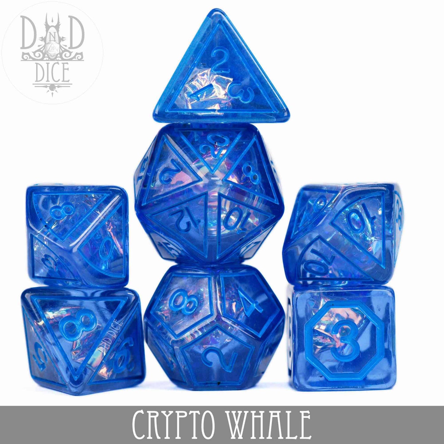 Dice Set - Crypto Whale - 7 Resin Dice