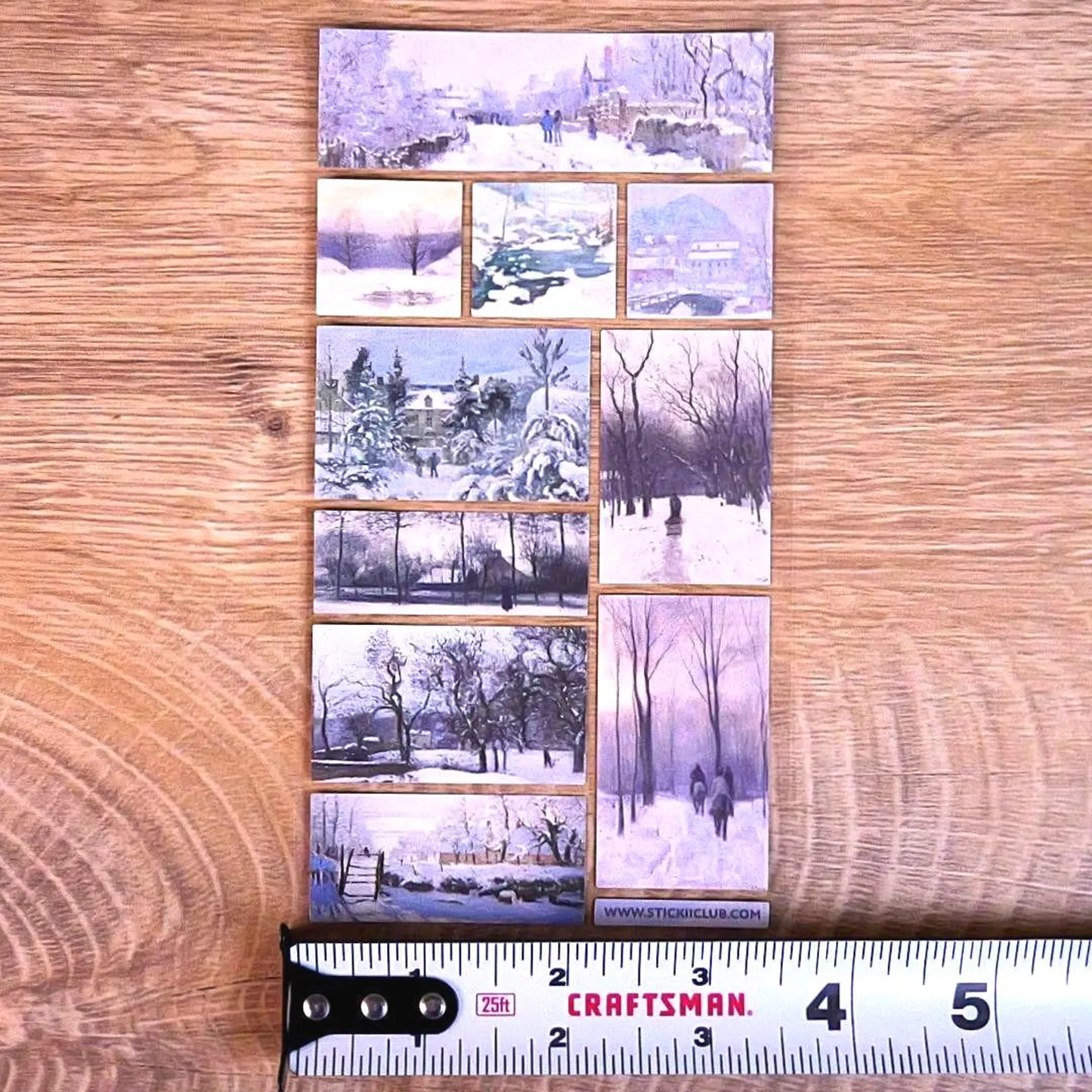 Winter Landscape Stickers - Scenic Snowy Sticker Sheet