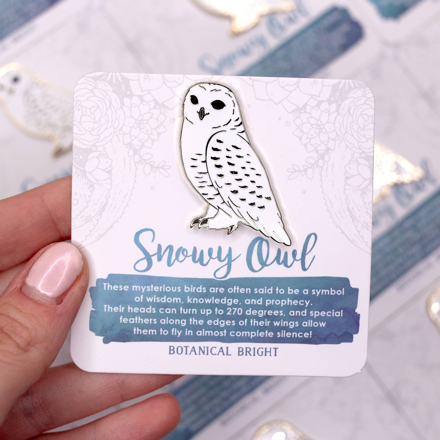 Snowy Owl Enamel Pin