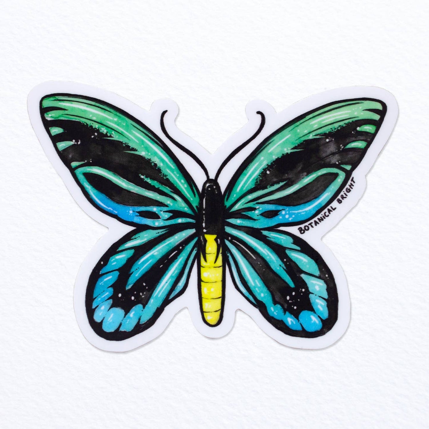 Queen Alexandra's Birdwing Butterfly Sticker - Waterproof Vinyl