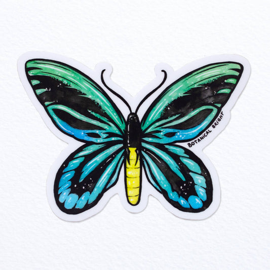 Queen Alexandra's Birdwing Butterfly Sticker - Waterproof Vinyl