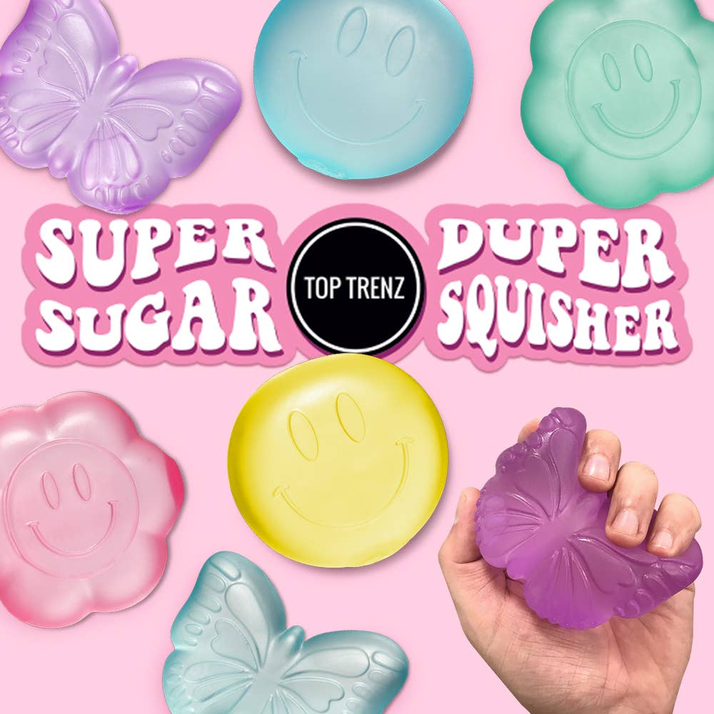 Super Duper Sugar Butterfly Squisher - Spring - Fidget Toy - *You Choose*