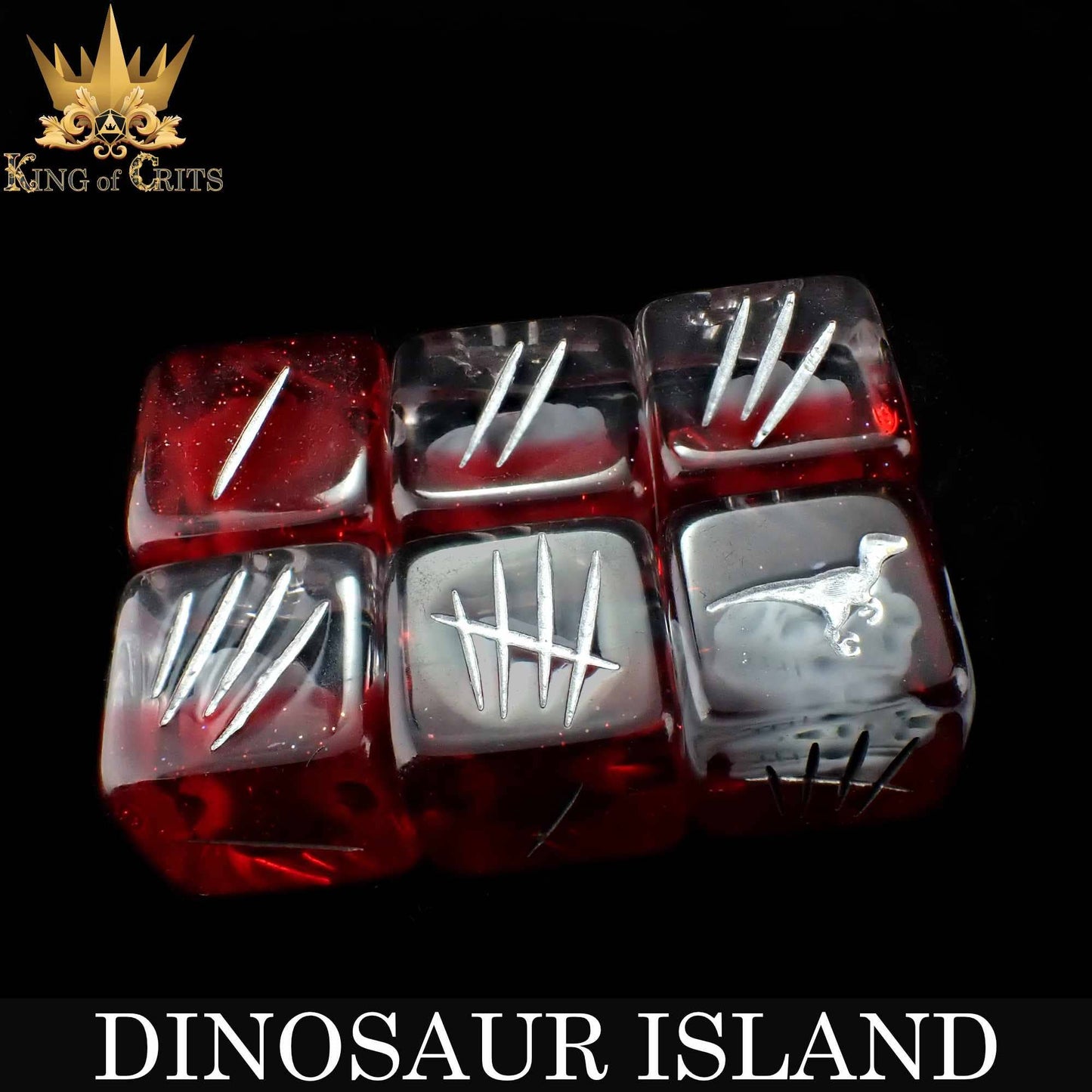 Dice Set - Dinosaur Island - 11 Resin Dice