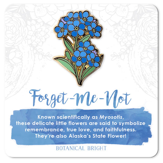 Forget-Me-Not Enamel Pin - Alaska State Flower