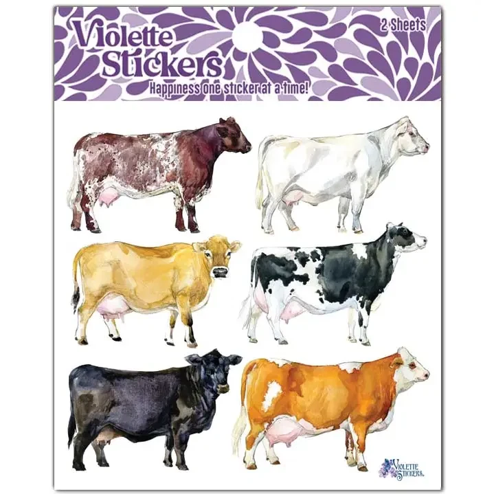 Cow Stickers - Farm Animal Sticker Sheets