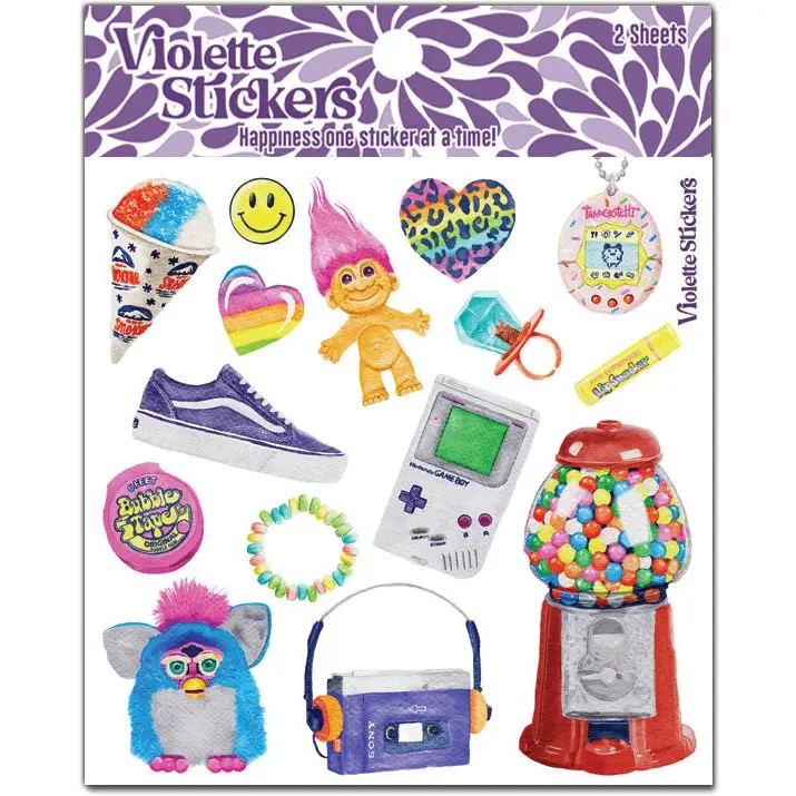 90s Nostalgia Stickers - Retro & Vintage Pop Culture Sticker Sheets