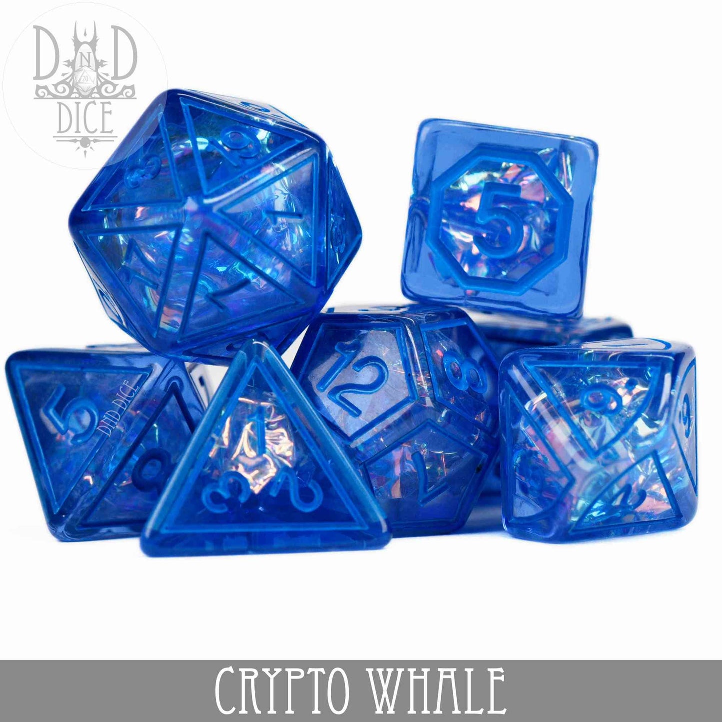 Dice Set - Crypto Whale - 7 Resin Dice