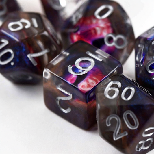 Dice Set - Watchful Eye - Cheshire - 7 Resin Dice - DND RPG Tabletop Gaming