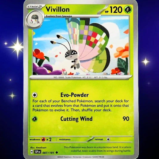 Vivillon - Uncommon - Pokemon TCG Surging Sparks #007/191