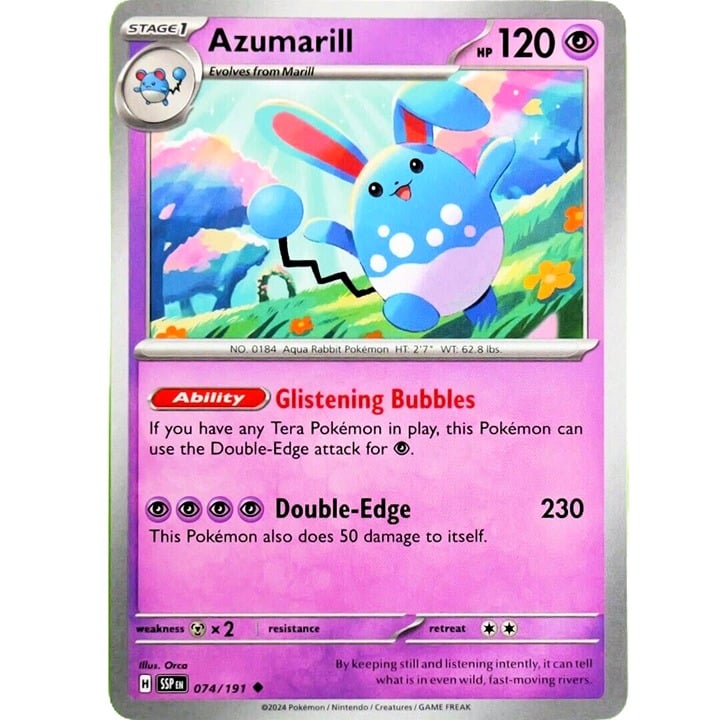 Azumarill - Uncommon - Pokemon TCG Surging Sparks #074/191