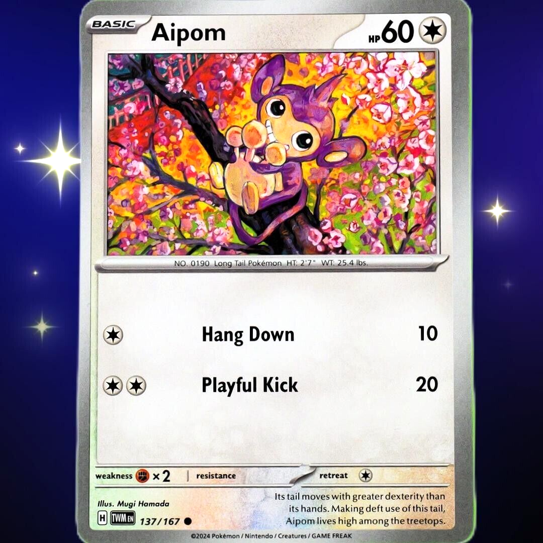 Aipom - Common - Pokemon TCG Scarlet & Violet Twilight Masquerade #137/167