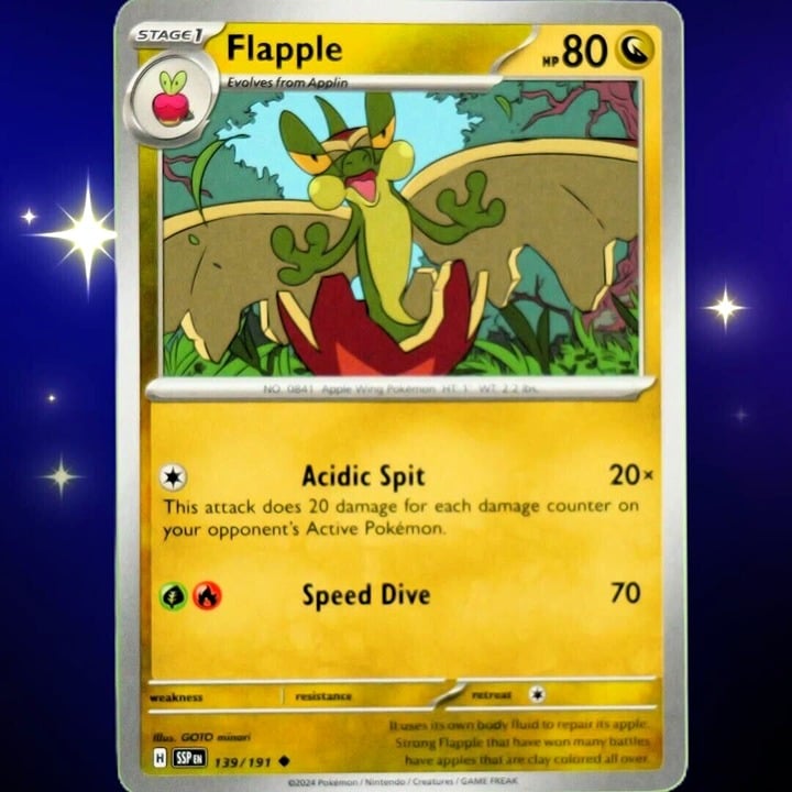 Flapple - Uncommon - Pokemon TCG Surging Sparks #139/191